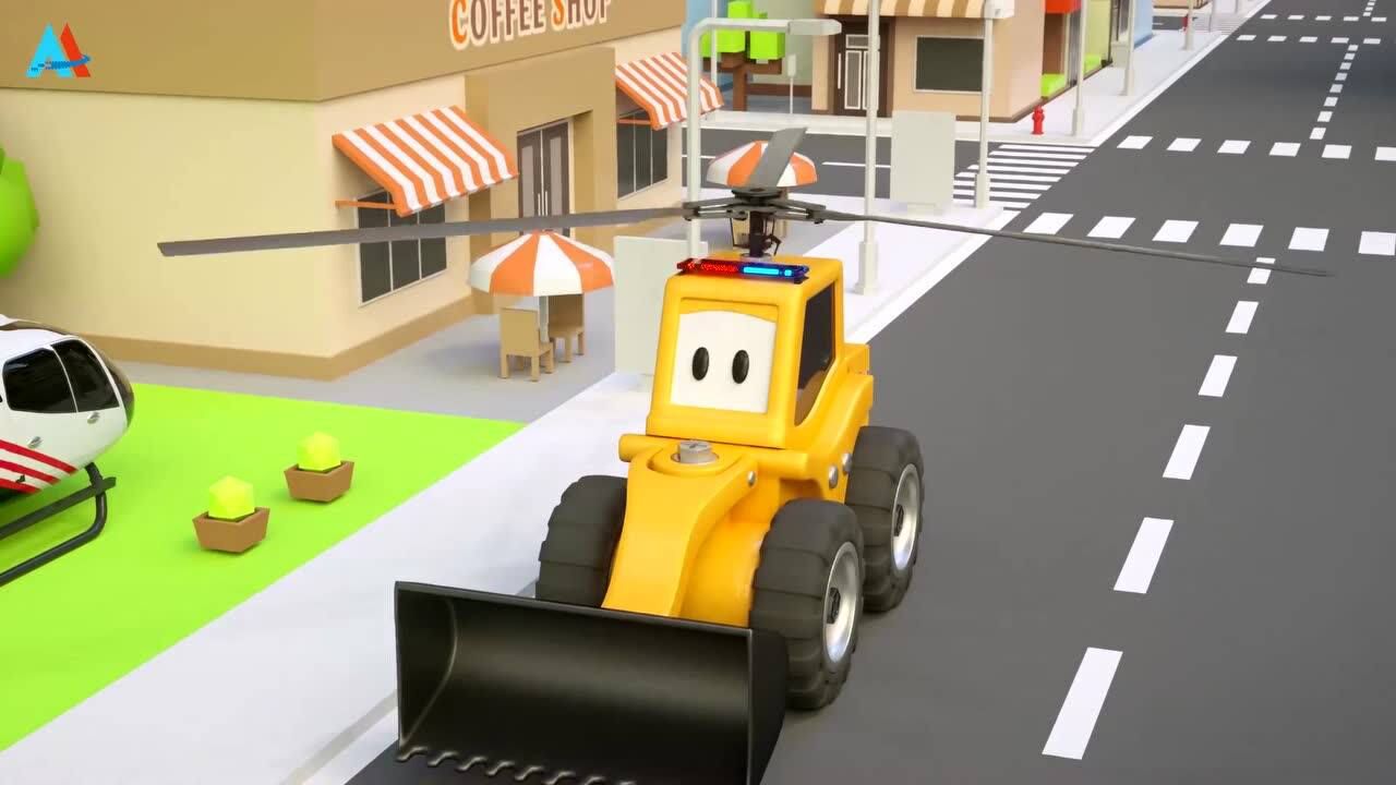 汽车世界之工程车益趣园 第二季:推土机变形直升机