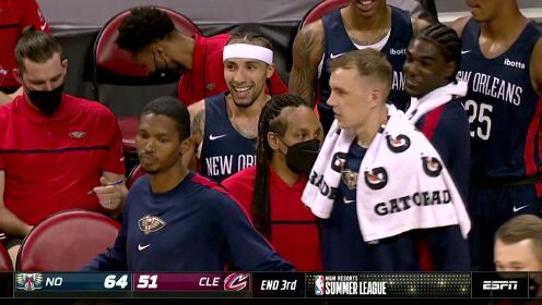 《NBA全场集锦》NBA夏季联赛：鹈鹕vs骑士第3节中文解说回放