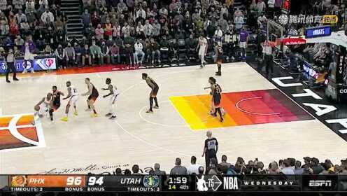 《NBA全场集锦》保罗中距离稳稳命中 布克手感火热跳投拔中一锤定音