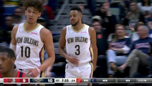 《NBA全场集锦》既然你不仁别怪我不义!麦科勒姆三分线外一步张手就有