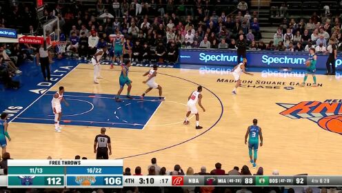 《NBA全场集锦》今日最佳来了！布里奇斯溜底线单臂大风车锁定胜局