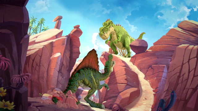 巨兽龙大战棘背龙