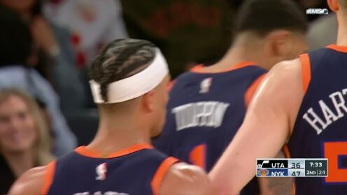 《NBA全场集锦》无缝衔接完美适配尼克斯！哈特守转攻性感发牌托平上篮打进