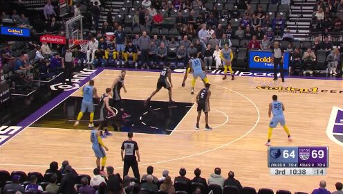 《NBA全场集锦》【原声】灰熊100-133国王 福克斯17+10萨博尼斯拿下三双