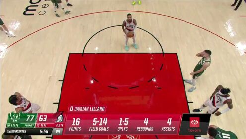 《波特兰开拓者》【回放】NBA常规赛：雄鹿vs开拓者第3节中文解说回放