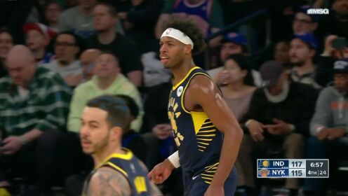 《NBA全场集锦》步行者vs尼克斯五佳球 乔治希尔半场压哨三分白虹贯日