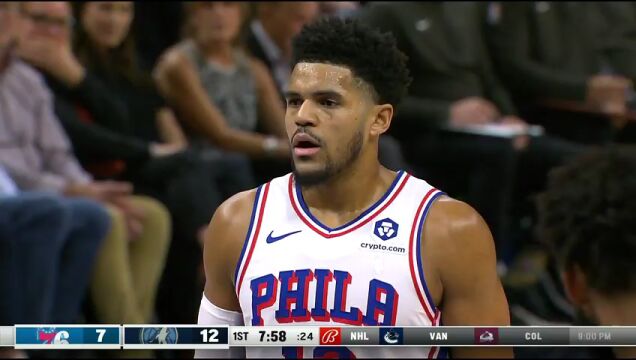 NBA常规赛：76人vs森林狼第1节英文原声回放