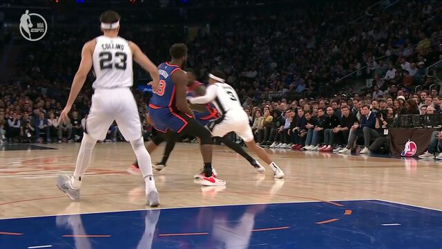 兰德尔vs马刺集锦 23+16关键时刻一箭穿心