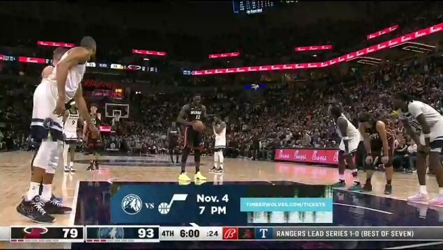热火vs森林狼中文解说全场回放