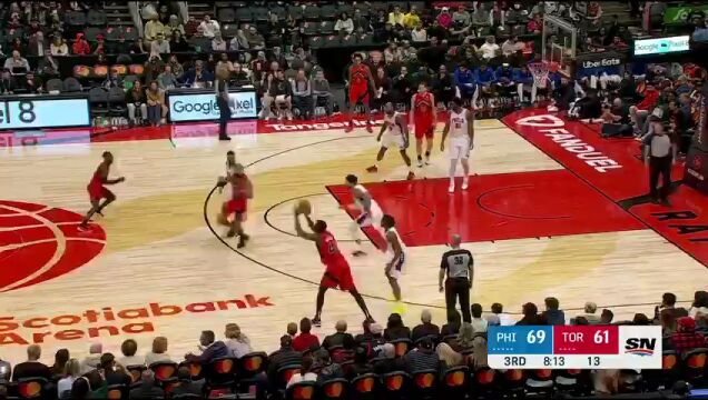 NBA常规赛：76人vs猛龙第3节原声解说回放