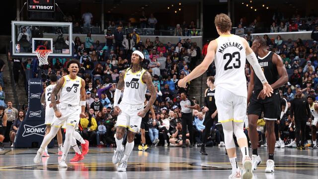 爵士127-121灰熊 贝恩空砍37+8爵士结束四连败拿下客场首胜