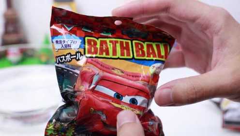 赛车总动员 沐浴泡泡球 洗澡玩具 惊喜蛋 闪电麦昆