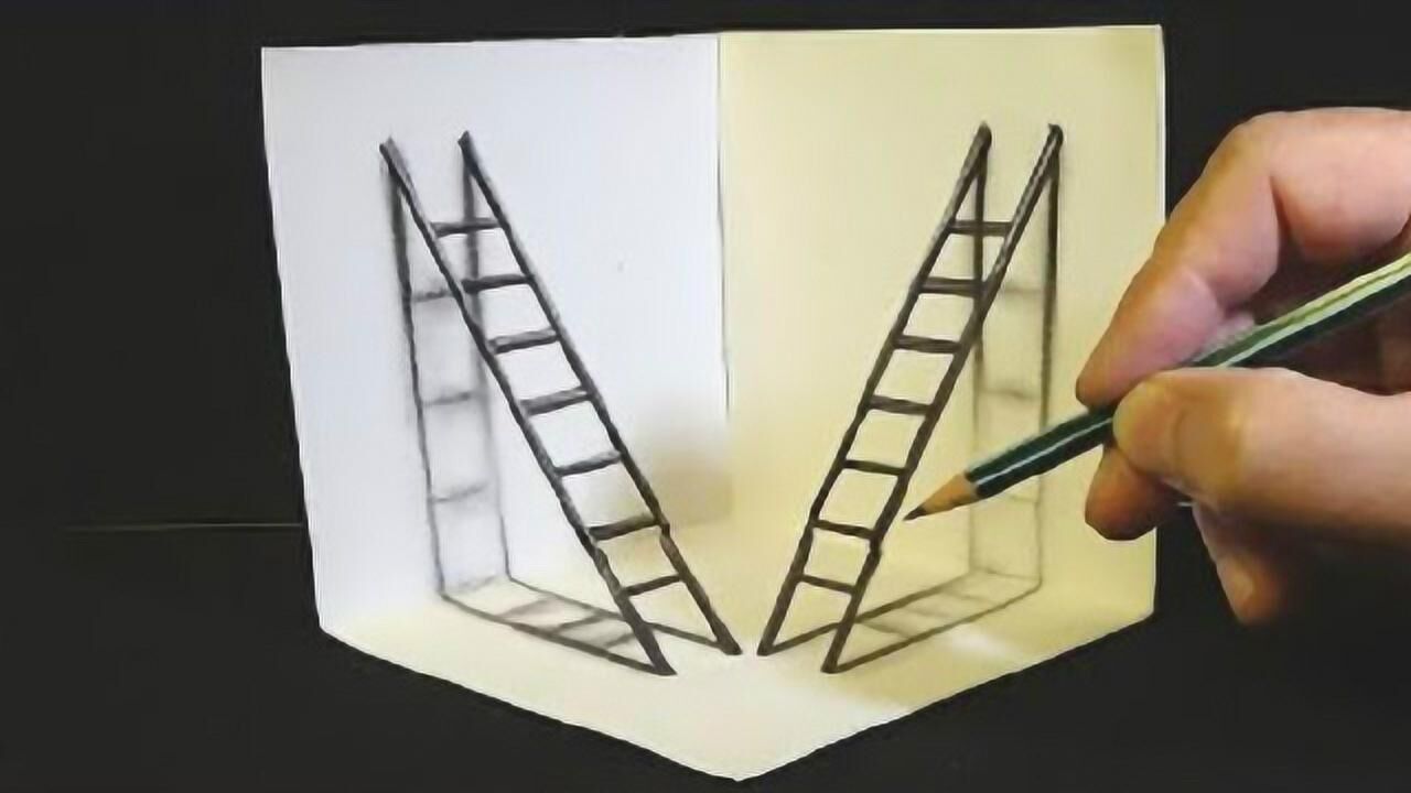 3D画教学:4分钟教你画立体画超简单!_高清1080P在线观看平台_腾讯视频
