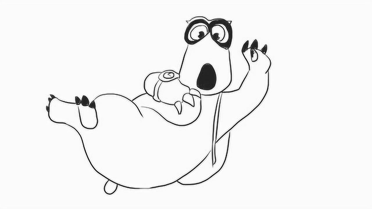 可爱的倒霉熊儿童亲子简笔画宝宝轻松学画画