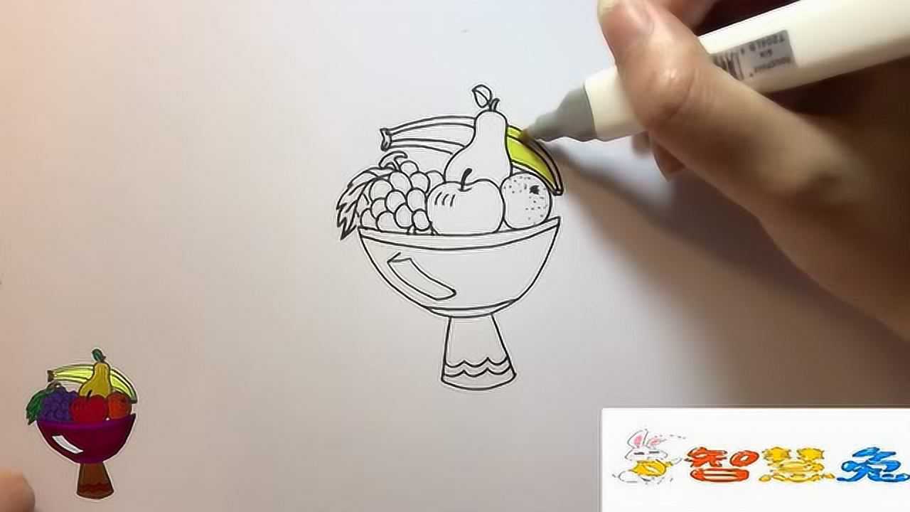 简笔画-果盘