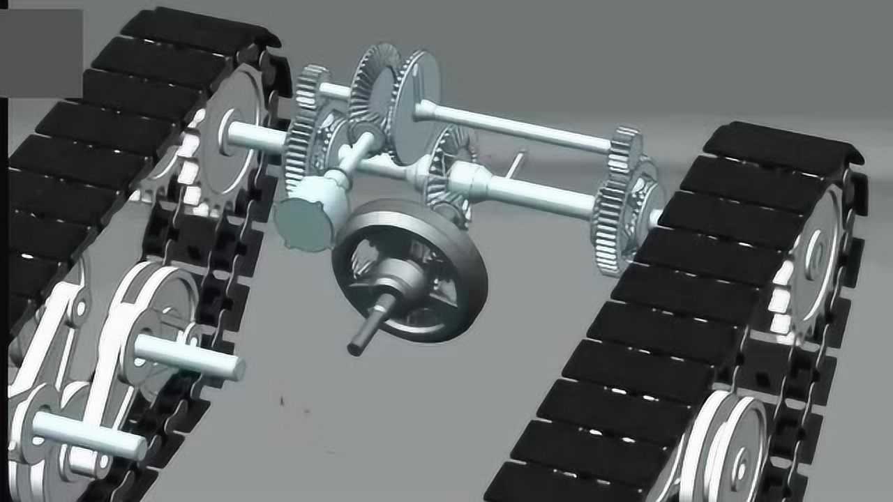 3d动画演示履带驱动传动系统结构,这场面有多震撼?