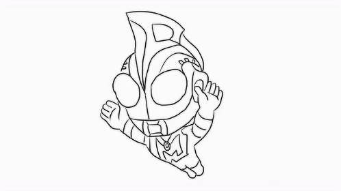 飞翔的奥特曼幼儿亲子简笔画 宝宝轻松学画画