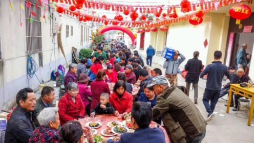 乡村丨农村满月酒做大席   人多热闹喜庆