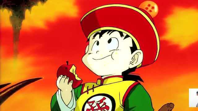 七龙珠乖悟饭也有熊孩子的一面吃个苹果醉得东倒西歪变麦霸