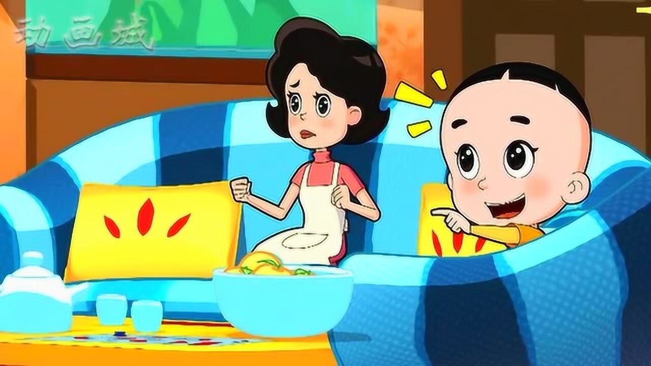 大头儿子:围裙妈妈休息,大头儿子和父亲为其准备晚饭