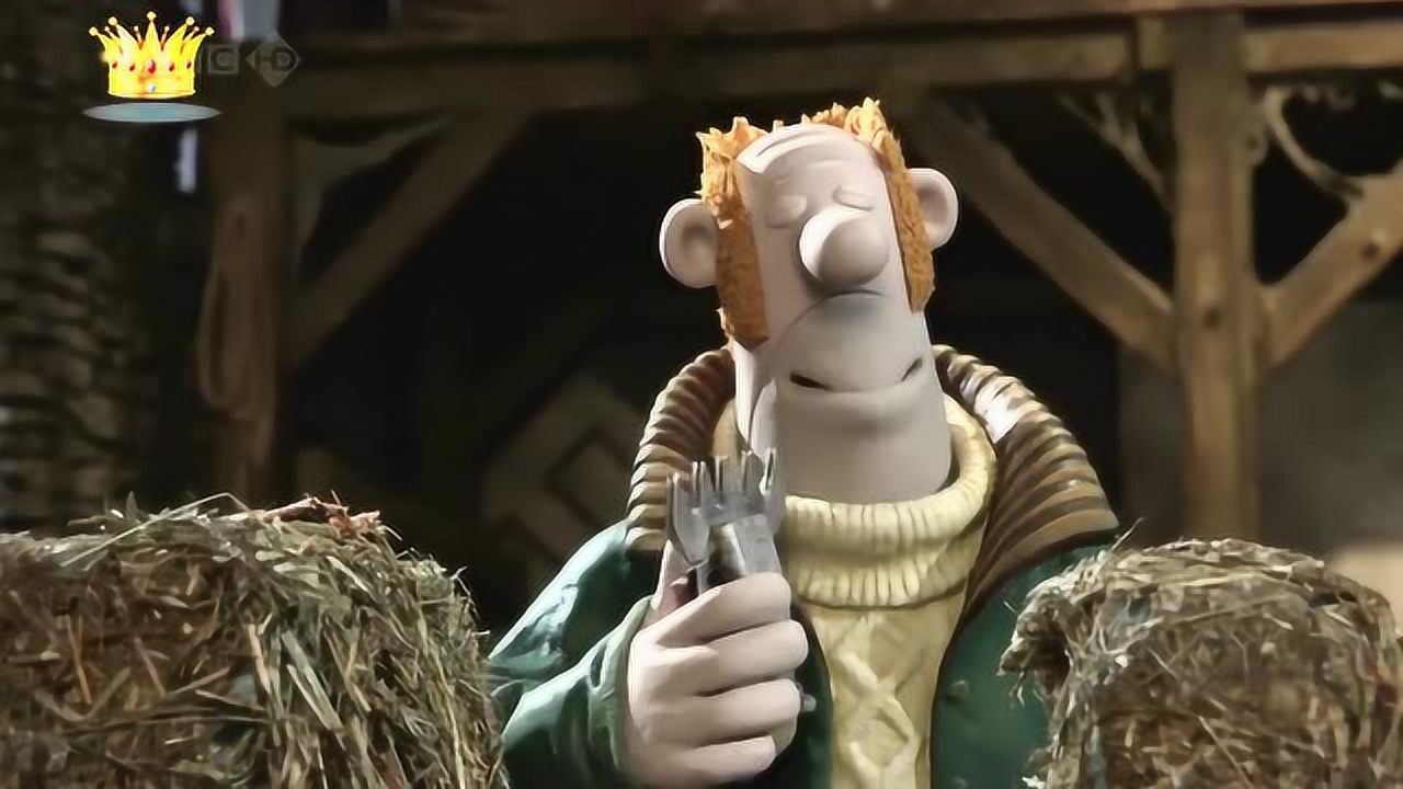 小羊肖恩:辛勤的农场主把多余的牧草都弄到了一起,做成了许多草垛