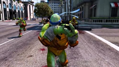 忍者神龟 与 机械战警 军队 Ninja Turtles VS