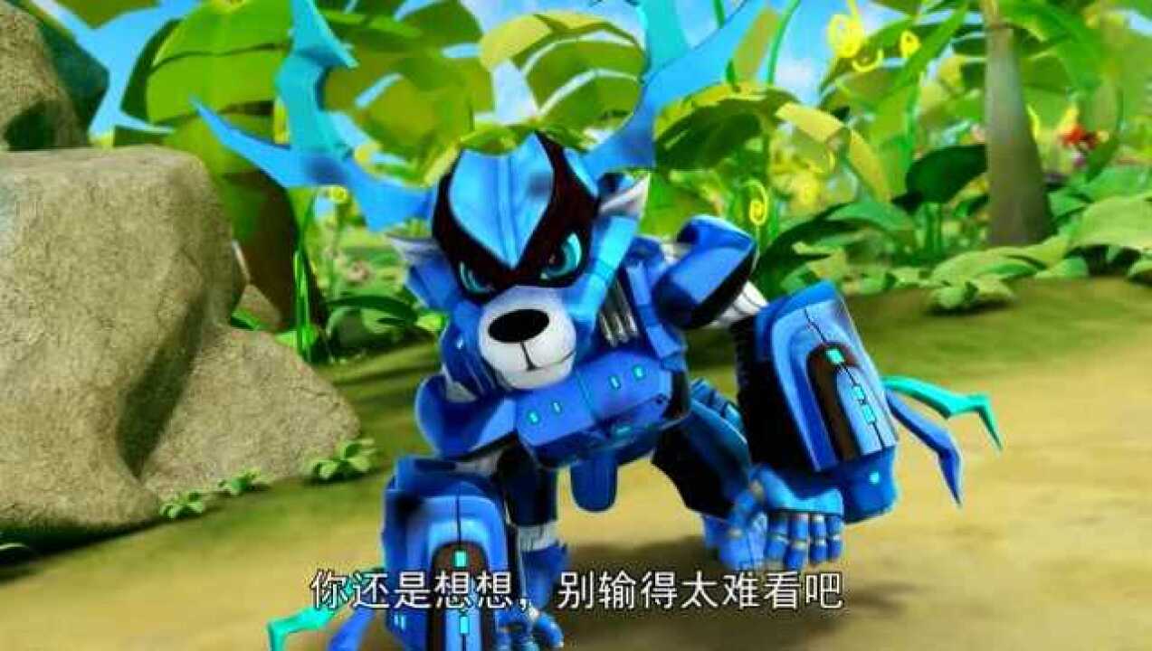 猪猪侠冰封鹿被炸弹河马打败抓在手中