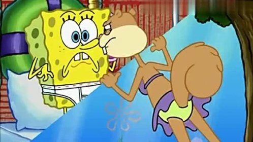 海绵宝宝:松鼠珊迪穿比基尼泳装,你见过吗?