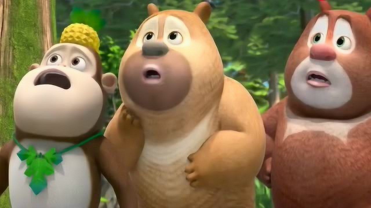 新熊出没光头强玩起了高科技玩意会摘果子的机器人