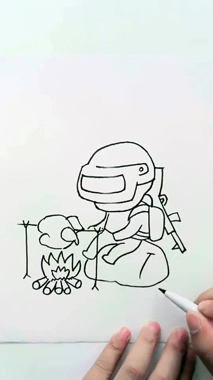 腾讯游戏简笔画