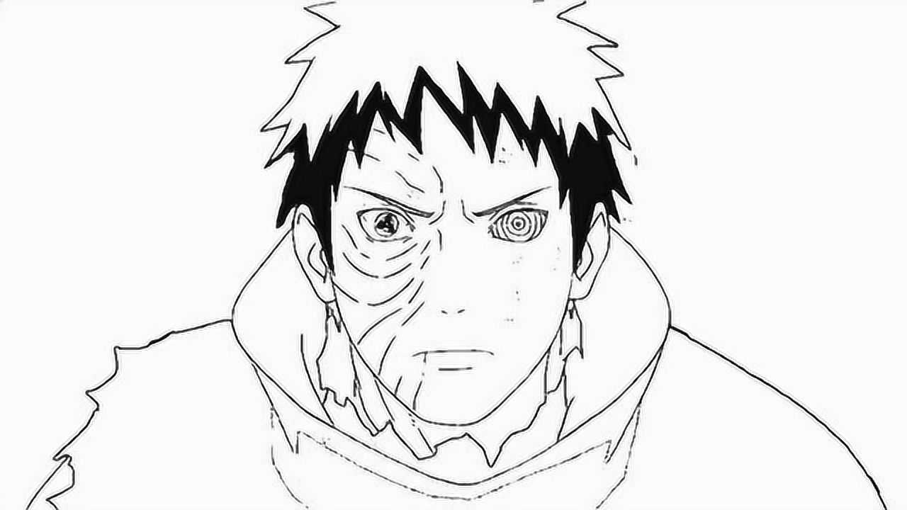 一分钟简笔画宇智波带土