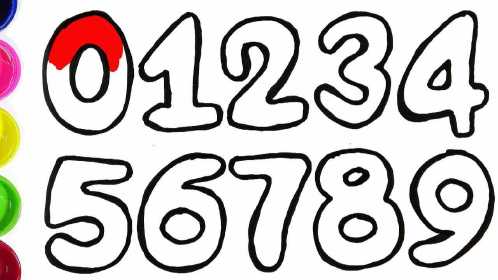 亲子涂色画数字画画一到十