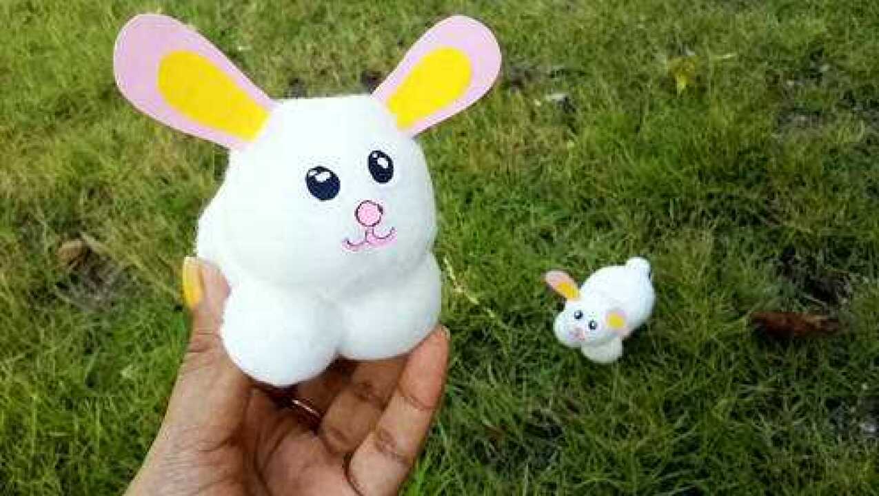 手工制作diy,教你用棉花制作一只可爱的小兔子