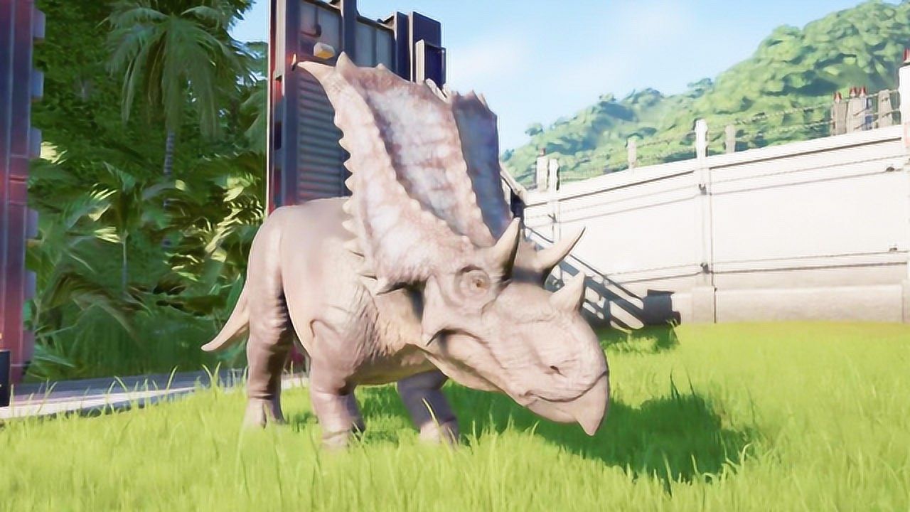 侏罗纪世界进化三角龙和开角龙