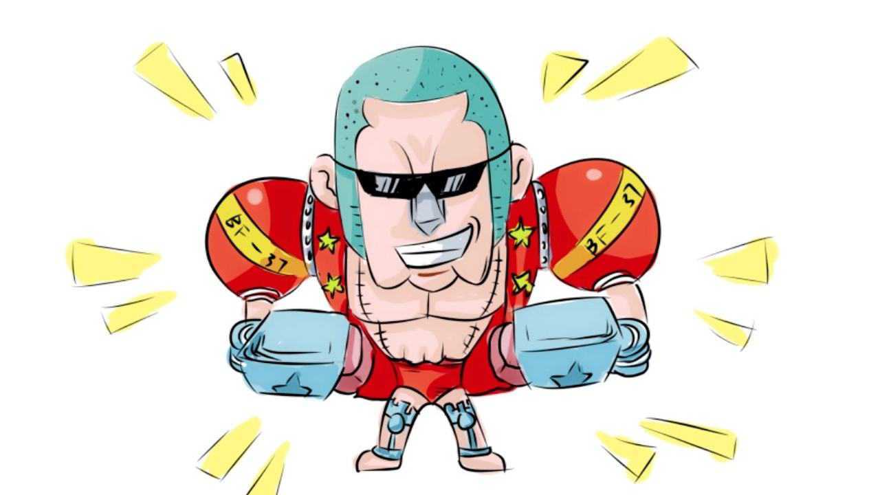 航海王动画里的海贼团船匠弗兰奇卡通角色漫画