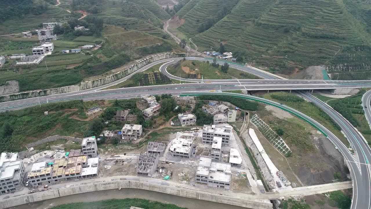 镇雄县泼机镇物流园区规划用地航拍