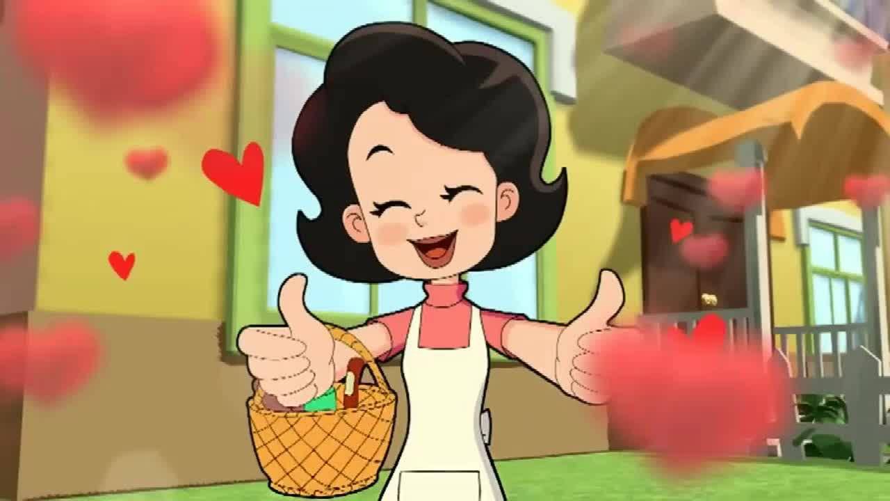 新大头儿子小头爸爸蓝色加黄色变成了围裙妈妈爱的颜色