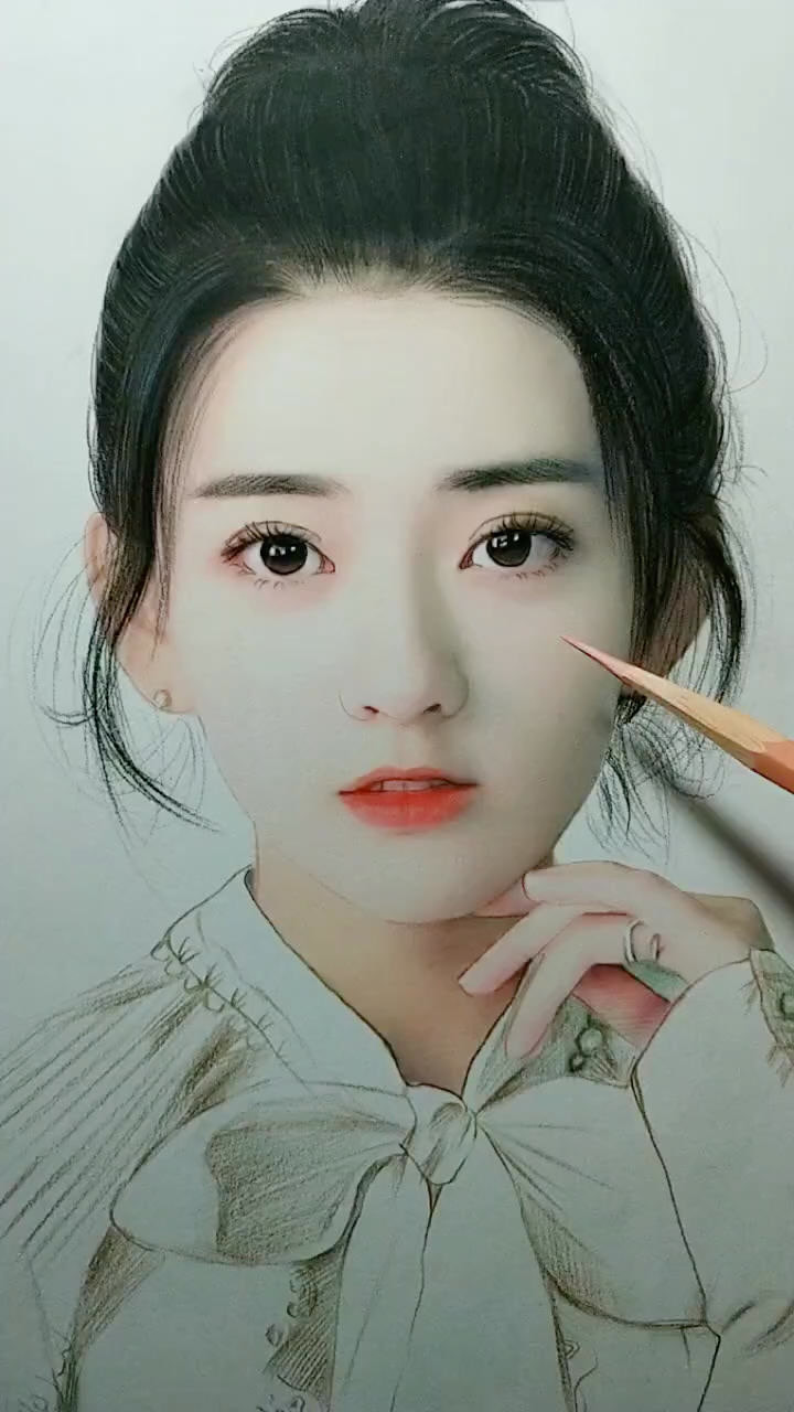 彩铅画 画一个双世宠妃里的人物