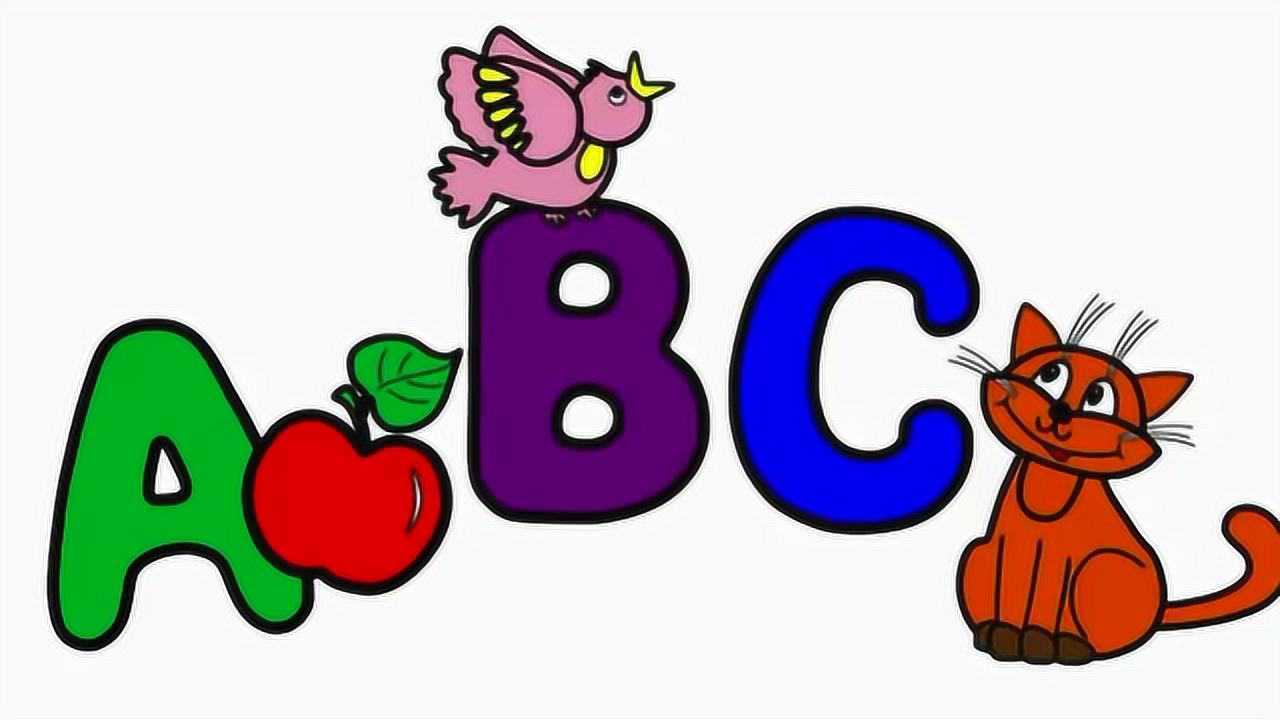 儿童简笔画,字母abc画画