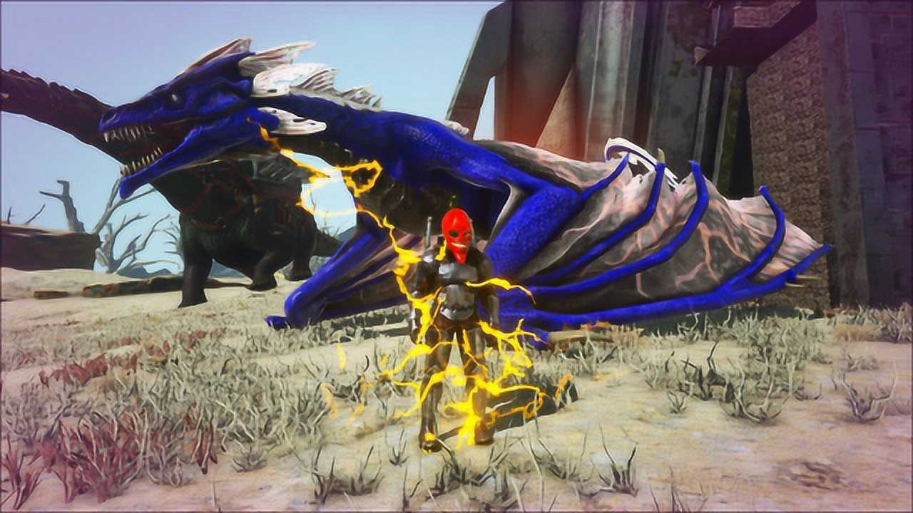 方舟生存进化灭绝dlc-带妹子部落大战第52天 抓闪电飞龙
