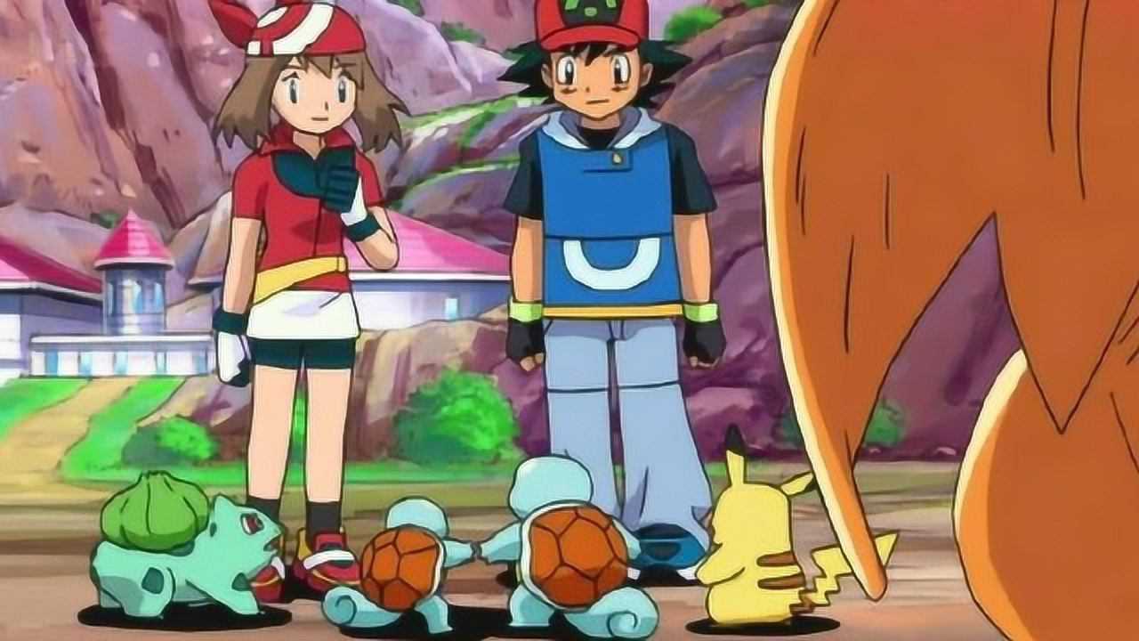 神奇宝贝小遥的杰尼龟跟社会龟终于见面这体型差距也太萌了