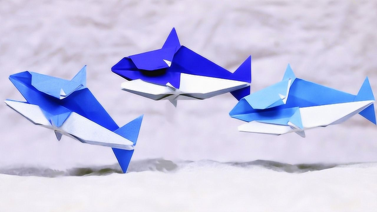 纯手工折纸教程,教你如何折叠鲸鱼