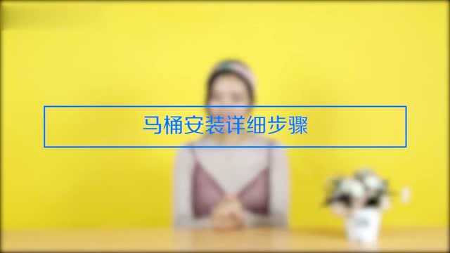 坐式马桶的安装方法