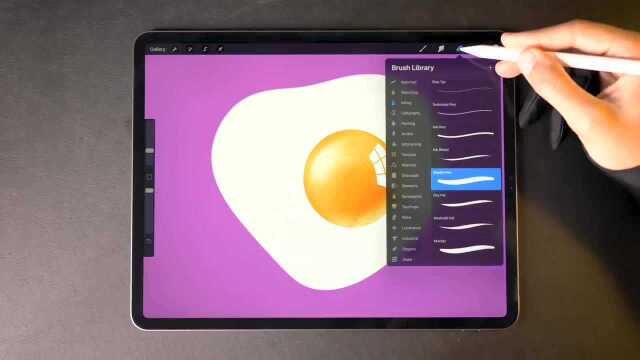 看油管达人如何用iPad画出超逼真煎鸡蛋!