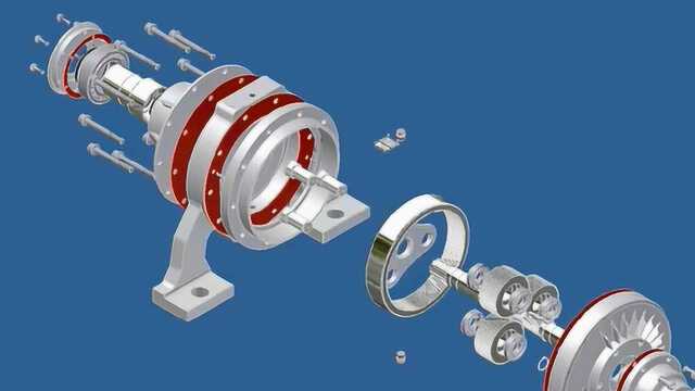 行星齿轮减速器工作原理,详细3D结构演示,能看懂是行家