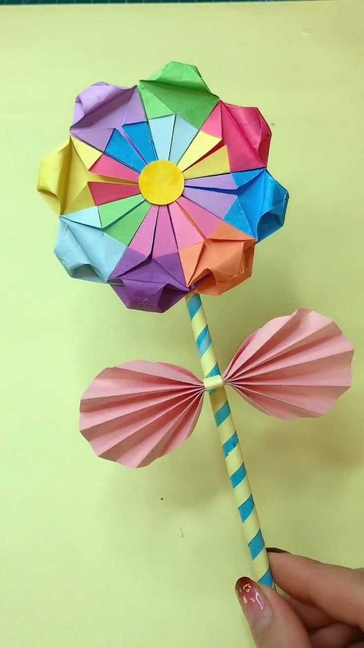 手工折纸,彩色魔法棒
