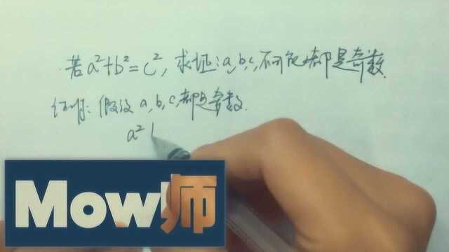 a2+b2=c2,证明a,b,c不可能都是奇数?反证法的使用