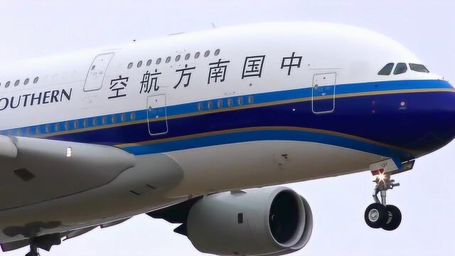 中国南方航空公司,空客A380841,抵达洛杉矶机场