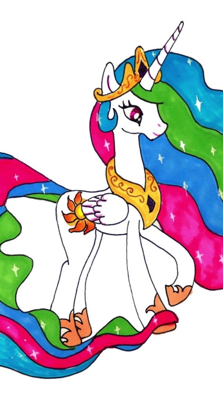 彩铅手绘小马宝莉,最漂亮的宇宙公主!