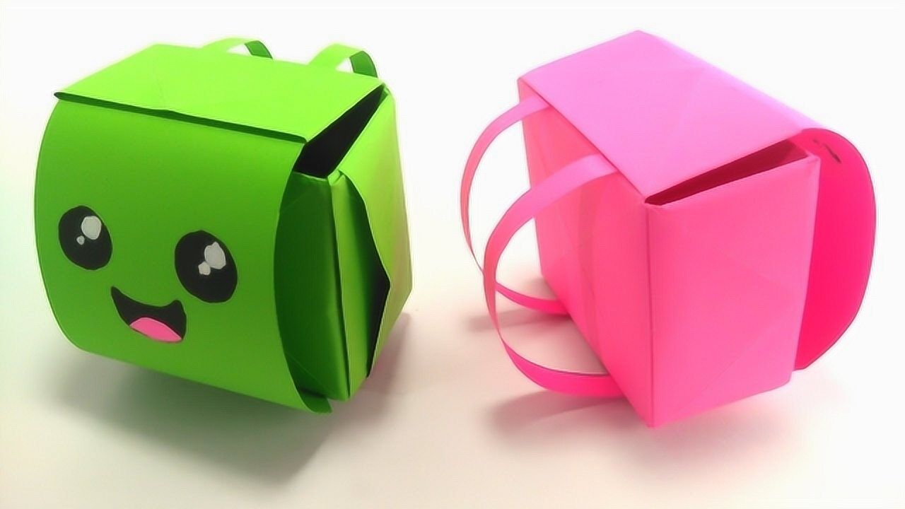 教你用纸做可爱的迷你小书包简单又好玩小朋友都喜欢